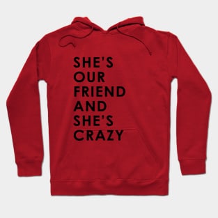 She's Our Friend And She's Crazy Hoodie